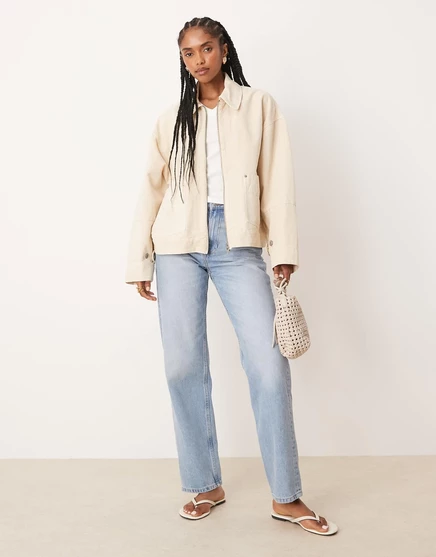 Холщовая куртка Free People sally цвета слоновой кости ivory