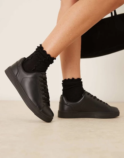 Кроссовки на шнуровке Delta от ASOS DESIGN черного цвета black