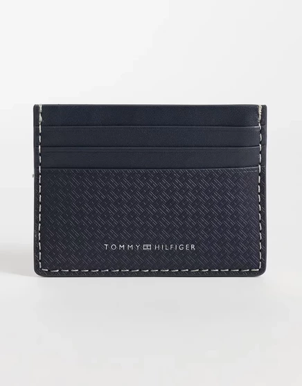 Мужской картхолдер Tommy Hilfiger с тиснением, темно-синий