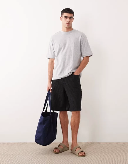 Мужские джинсовые бермуды ASOS Design, черные