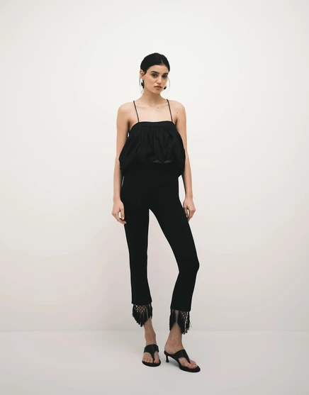 Женские капри ASOS Design Ponte с кисточками, черные