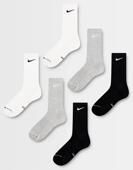 Мужские носки Nike Everyday Plus, 6 пар, серые/черные/белые