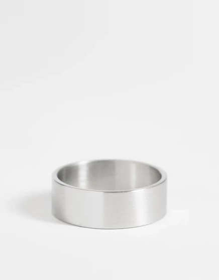 Мужское кольцо ASOS Design из стали, серебристое