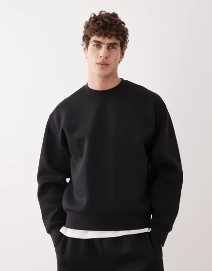 Толстовка ARKET mix and match из черной ткани в стиле акваланга