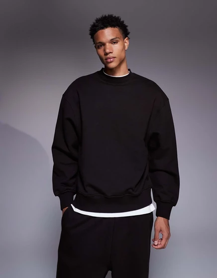 Толстовка ASOS DESIGN premium heavyweight оверсайз коричневого цвета весом 400 гсм  mole