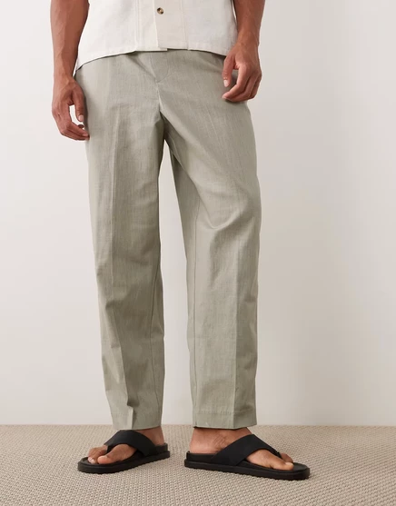 Мужские зауженные брюки ASOS Design, шалфейные