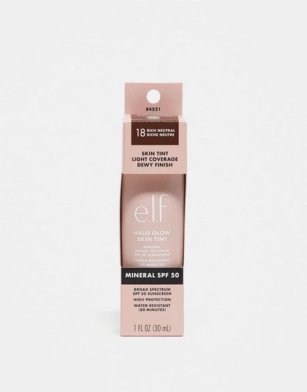 тинт для кожи с эффектом сияния e.l.f. Halo, SPF 50 17 rich warm