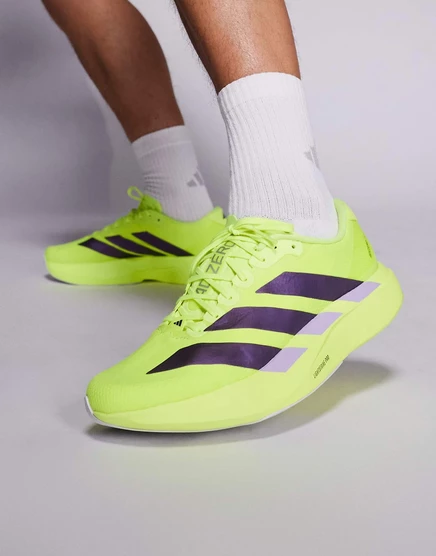 Мужские беговые кроссовки adidas Adizero EVO SL, желто-фиолетовые