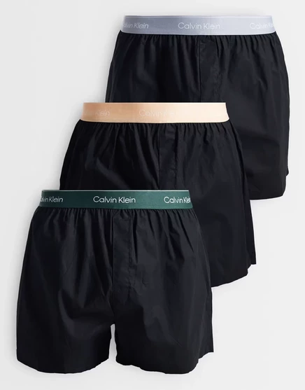 Мужские боксеры Calvin Klein Icon 3 шт., черные с цветными поясами