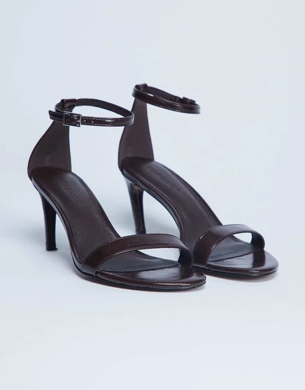 Босоножки на каблуке Topshop Isabelle шоколадного цвета chocolate