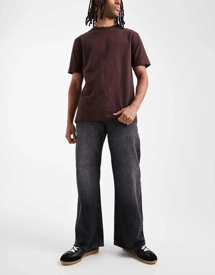 Джинсы-клеш Jack & Jones Toby черного цвета, застиранные black denim
