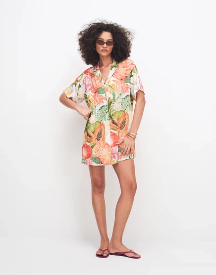 Женское платье-рубашка ASOS Design тропический принт