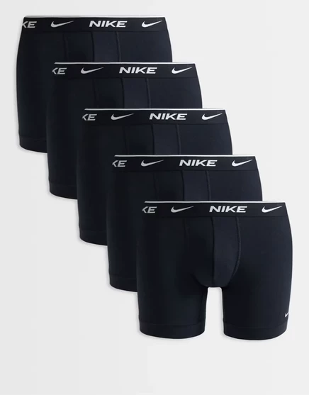 Боксерские трусы Nike Essential Cotton из 5 упаковок черного цвета черный/black/black/bl