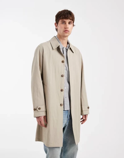 Мужской тренч Jack & Jones Premium, бежевый