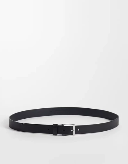 Мужской ремень Jack & Jones с квадратной пряжкой, черный