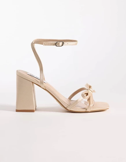 Женские босоножки Be Mine Wide Fit Tamara широкие с бантом, розовый сатин