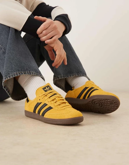 Мужские кроссовки adidas originals samba og, желто-черные