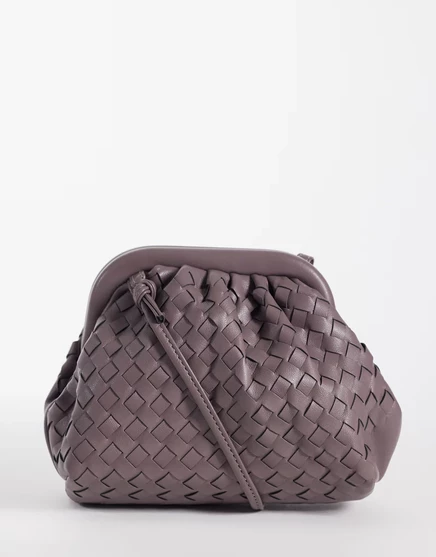 Женская плетеная сумка True Decadence Pillow, коричневая