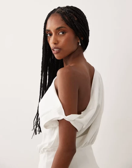 Топ Supr Winslow с открытыми плечами белого цвета white