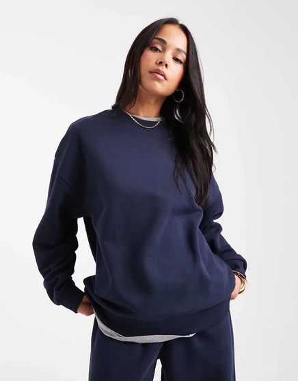Ультрасовременная толстовка с откидной спинкой ASOS DESIGN ultimate темно-синего цвета navy
