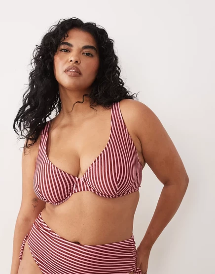 Женский лиф ASOS Curve Violet Marina, бордово-розовый