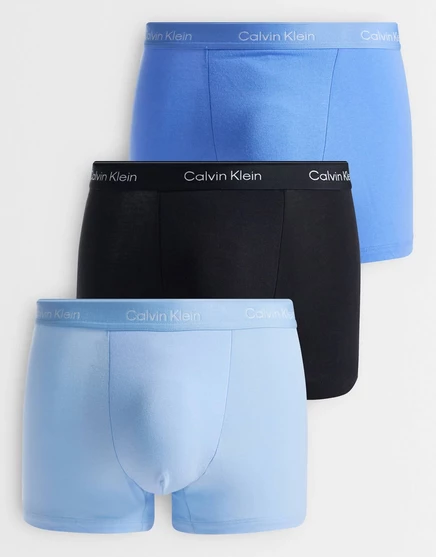 Мужские брифы Calvin Klein Icon Cotton Stretch, 3 шт., черный/серо-голубой/голубой
