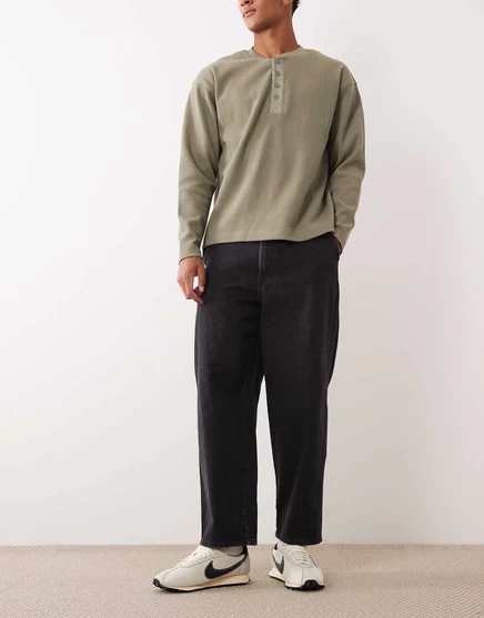 Мужские джинсы Jack & Jones Dan с широкими штанинами, черные