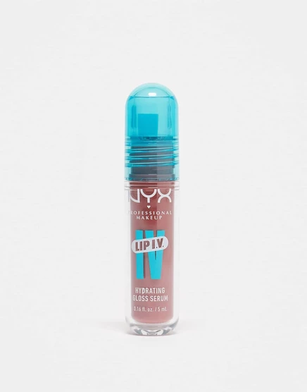 Увлажняющий блеск для губ NYX Professional Makeup Lip IV, окрашенный в розовый цвет drippin' in rose