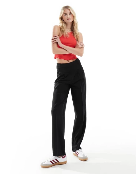 Черные строгие брюки-бочонки ASOS DESIGN Tall black