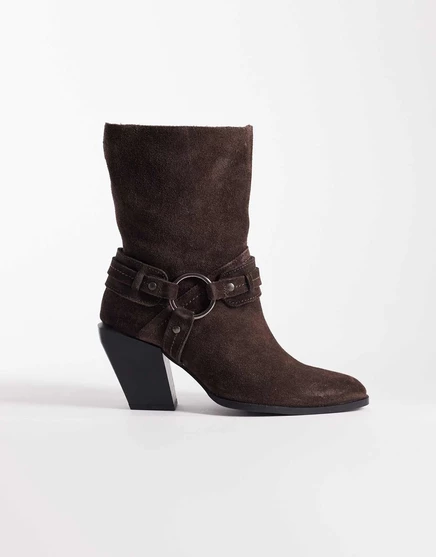 Женские ботильоны ASOS Design Elena замшевые в вестерн-стиле, шоколадные