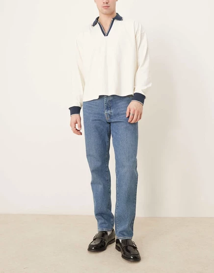 Джинсы зауженного кроя Selected Homme Cole regular синего цвета, постиранные blue denim