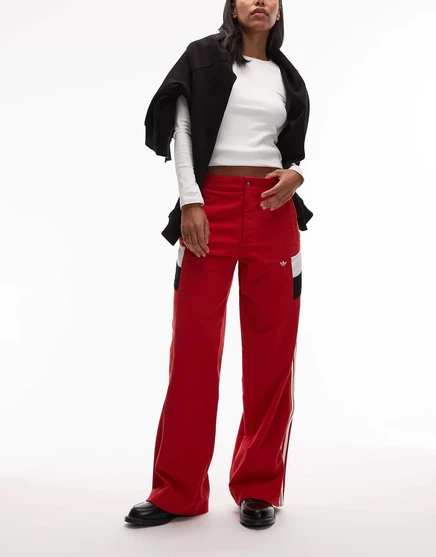 спортивные брюки adidas Originals красного и белого цветов red