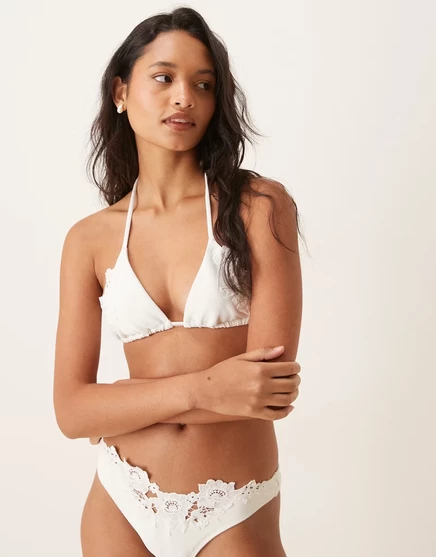 Женский топ-бикини for love & lemons lelani, белый