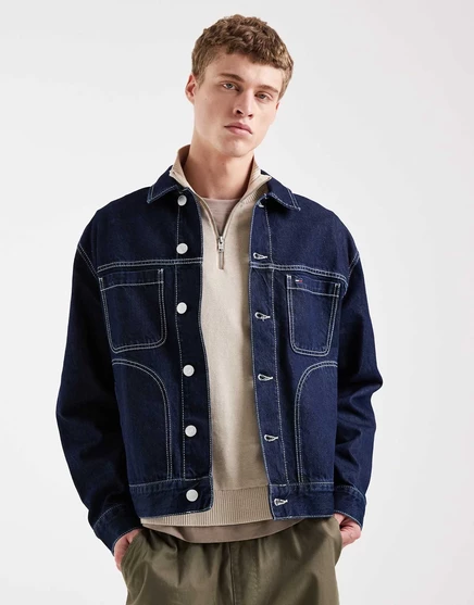 Мужская джинсовая куртка Tommy Jeans Ranch, темно-синяя