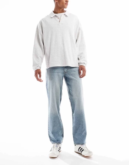 Джинсы прямого кроя от ASOS DESIGN светло-синего цвета light wash blue