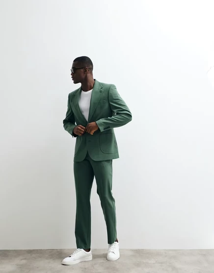 Мужской пиджак ASOS Design FlexMax slim, темно-зеленый