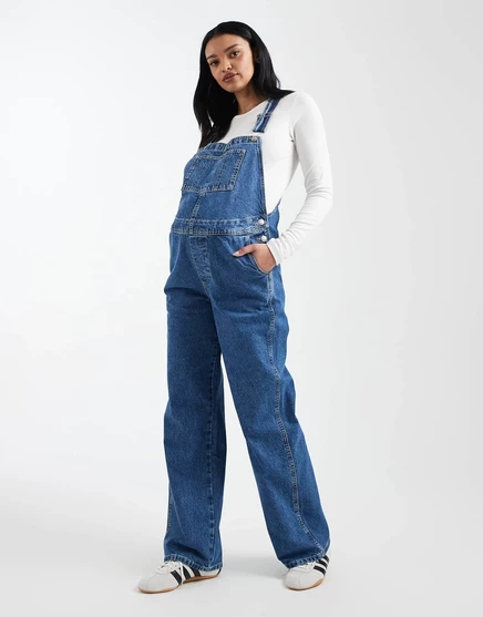 Джинсовый комбинезон для беременных от ASOS DESIGN темно-синего цвета