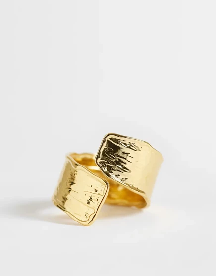 Женское кольцо TopShop Rebecca водостойкое, золотистое