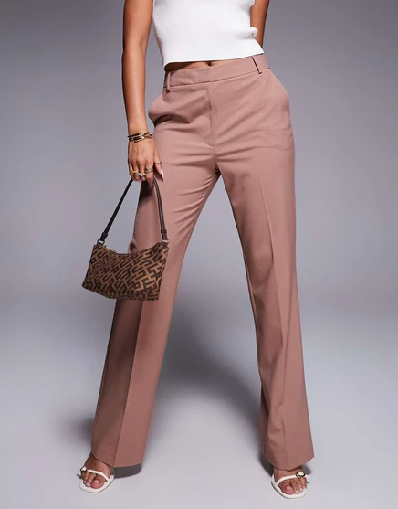 Приталенные прямые брюки ASOS DESIGN цвета мокко mocha