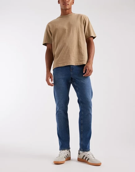 Мужские узкие джинсы ASOS Design средней стирки, синие
