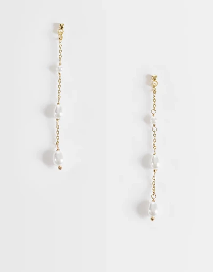 Женские серьги Accessorize с жемчугом, позолота 14kt