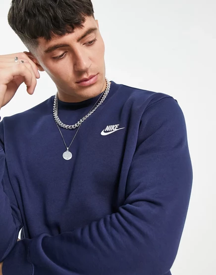 Мужской свитшот Nike Club, темно-синий