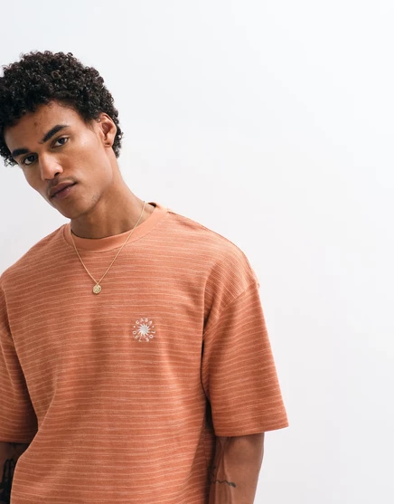 Мужская футболка ASOS плотная коробчатого кроя, оранжевая