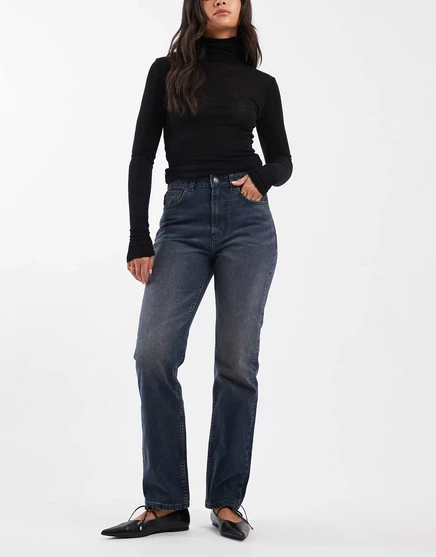 Женские прямые джинсы ASOS Design 90-х, сине-черные