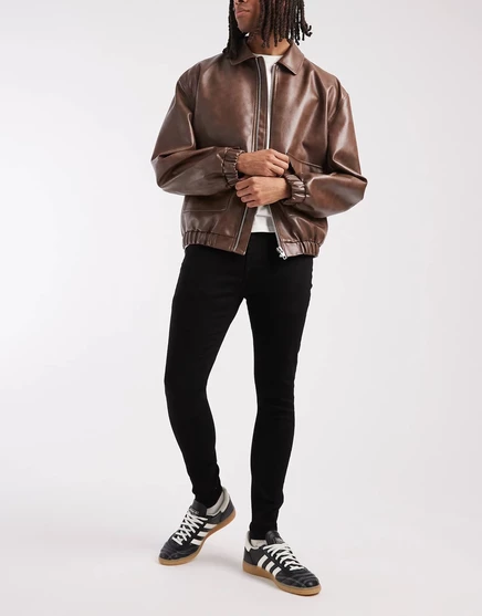 Черные эластичные джинсы ASOS DESIGN black