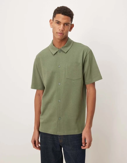 Мужская поло ASOS Design Circular Design свободного кроя, зеленая