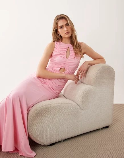 Женское платье PRETTY LAVISH Shayla макси джерси, пионовый