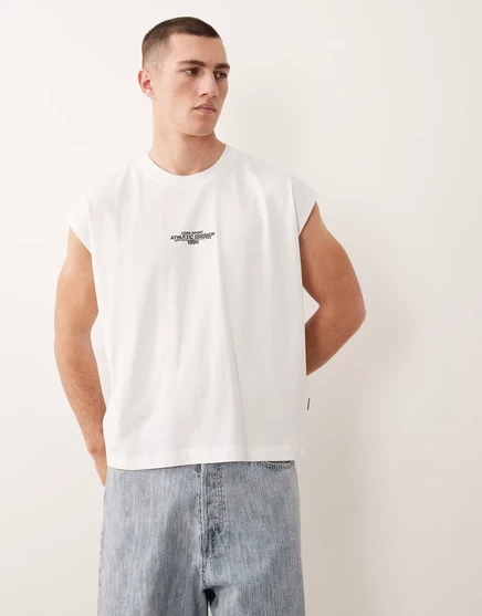 Мужская майка Jack & Jones с принтом, белая