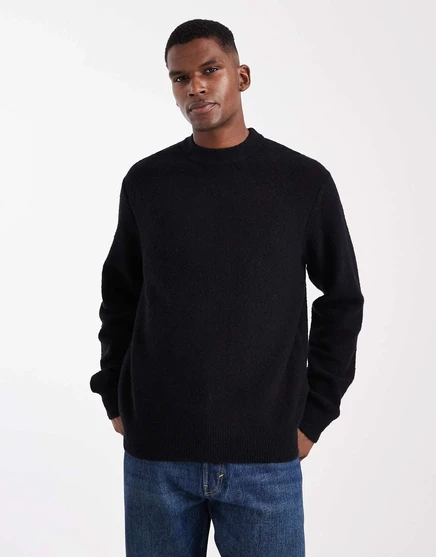 Черный свитер из букле Jack &Jones black