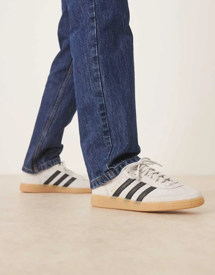 специальные кроссовки adidas Originals для гандбола светло-синего и черного цветов